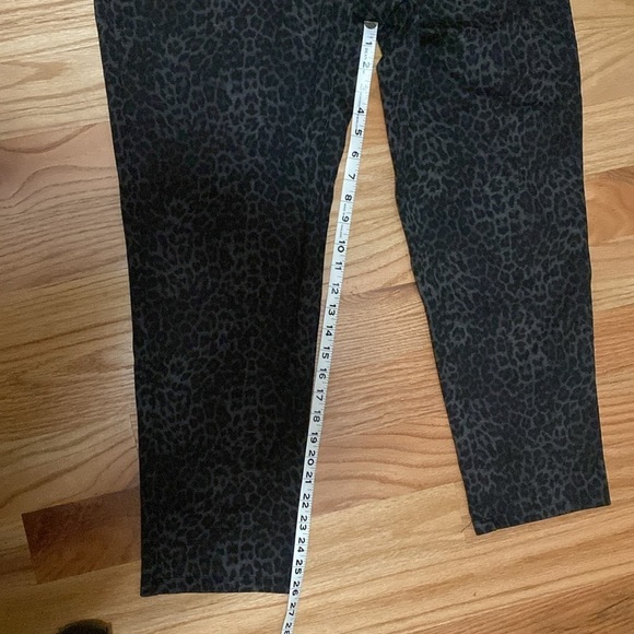89th + Maddison leopard pants Women’s 16 Ankle straight leg stretch BLK/Grey - Picture 11 of 11